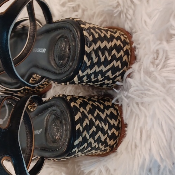 Antonio Melani Hazelle Strappy Woven Platform Wedge Espadrille Sandals Size 10 - Picture 9 of 14
